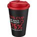 Americano® Eco 350 ml recycelter Becher mit auslaufsicherem Deckel, rot
