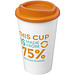 Americano® Eco 350 ml recycelter Becher, weiß/orange