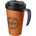 Americano® Grande 350 ml Isolierbecher mit auslaufsicherem Schraubverschluss, orange / schwarz