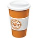 Americano Isolierbecher mit Schutzring, 350 ml, orange,weiss