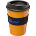 Americano Medio Becher mit Schutzring, 300 ml, orange,schwarz Americano Medio Becher mit Schutzring, 300 ml, orange,schwarz
