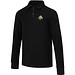 Apollo 245 g/m² Langarm Poloshirt Unisex mit Reißverschluss, schwarz, L