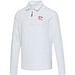 Apollo 245 g/m² Langarm Poloshirt Unisex mit Reißverschluss, weiss, L