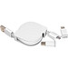 Ausziehbares Ladekabel 3in1, weiß