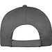 AZO-freie 5 Panel Baumwoll-Baseball-Cap, anthrazit