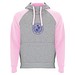 Badet zweifarbiger Kapuzenpullover für Kinder, heather grau / hellrosa, 9/10