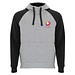 Badet zweifarbiger Kapuzenpullover Unisex, heather grau / schwarz, XS