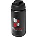 Baseline® Plus 500 ml Sportflasche mit Klappdeckel, schwarz/schwarz