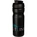 Baseline® Plus 650 ml Sportflasche mit Klappdeckel, schwarz/schwarz