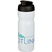 Baseline® Plus 650 ml Sportflasche mit Klappdeckel, transparent,schwarz Baseline® Plus 650 ml Sportflasche mit Klappdeckel, transparent,schwarz