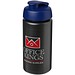 Baseline® Plus grip 500 ml Sportflasche mit Klappdeckel, schwarz/blau