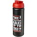 Baseline Plus grip Sportflasche mit Klappdeckel, 750 ml, schwarz/rot