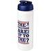 Baseline Plus grip Sportflasche mit Klappdeckel, 750 ml, weiss/blau