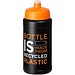Baseline Recycelte Sportflasche, 500 ml, schwarz/orange