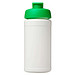 Baseline Rise 500 ml Sportflasche mit Klappdeckel, weiß / grün