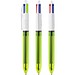 BIC® 4 Colours® Fluo Kugelschreiber Transparentes Gelb