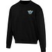 Boris Oversize Sweatshirt mit Rundhalsausschnitt aus recycelter 280 g/m2 Bio Baumwolle (OCS), unisex, schwarz, L