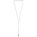 Bucks Sublimation Lanyard mit Schnappverschluss, weiss, 25mm
