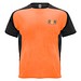 Bugatti T-Shirt Unisex aus recyceltem Material, Fluor Orange / schwarz, L