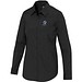Carnelian 133 g/m² Popeline Bluse, schwarz, L