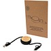 Chechia 100cm 5-in-1 Kabel aus recyceltem Kunststoff, einziehbar, für Datenübertragung und 45W Schnellladung mit Bambusdetails, schwarz
