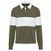 Clyde Rugby Polo Sweatshirt Unisex, grün / weiß, M