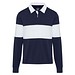 Clyde Rugby Polo Sweatshirt Unisex, navy / weiß, L