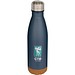 Cove 500 ml doppelwandige, vakuumisolierte Trinkflasche aus Edelstahl mit Korkdetails, hale blau