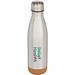 Cove 500 ml doppelwandige, vakuumisolierte Trinkflasche aus Edelstahl mit Korkdetails, mattsilber