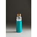 DAKAR. Flasche aus Bambus und Borosilikatglas 600 ml, Hellblau