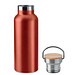 Isolierflasche Helsinki mit Bambusdeckel, 500 ml, rot
