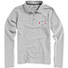 ELEVATE Damen Langarm Poloshirt Oakville, grau meliert, XS