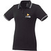 ELEVATE Damen Poloshirt Fairfield mit weißem Rand, schwarz,grau meliert,weiss, S ELEVATE Damen Poloshirt Fairfield mit weißem Rand, schwarz,grau meliert,weiss, S