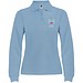 Estrella Langarm Poloshirt für Damen, himmelblau, S