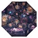 FARE® AC-Stockschirm Nature, schwarz/Feuerwerk-Design