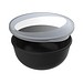 Food-Bowl ToGo, Classic, 1,0 l, schlichtes schwarz/transparent-milchig