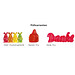 Trolli Fruchtgummi, 1er Danke, inkl. Druck, transparente Folie