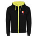 Fuji Kaputzensweatjacke Unisex, schwarz / Fluor Yellow, XL
