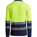 Sicherheits-Langarm-Poloshirt, XL, Marineblau/Neon-Gelb