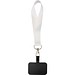 Gaby Mini Lanyard aus RPET mit Telefonhalterung und Sublimationsdruck, schwarz
