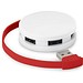 GARDNER. HUB mit Kabel und 4 USB-A-Anschlüssen aus ABS, Rot