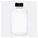 Glas-Trinkflasche DRINK HEALTHY,schwarz, transparent
