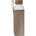 Glasflasche mit Juteummantelung 500 ml, transparent