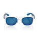 Gleam Sonnenbrille aus RCS rec. PC mit verspiegelten Gläsern, blau, weiß