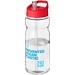 H2O Active® Eco Base 650 ml Sportflasche mit Ausgussdeckel, transparent/rot