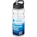 H2O Active® Eco Base 650 ml Sportflasche mit Ausgussdeckel, transparent/schwarz