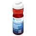 H2O Active® Eco Base 650 ml Sportflasche mit Klappdeckel, rot/ weiß
