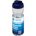 H2O Active® Eco Base 650 ml Sportflasche mit Klappdeckel, transparent/blau
