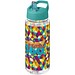 H2O Active® Octave Tritan™ 600 ml Sportflasche mit Ausgussdeckel, transparentklar/aquablau