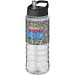H2O Active® Treble 750 ml Sportflasche mit Ausgussdeckel, transparent/schwarz